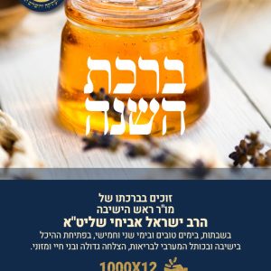 ברכת השנה - תרומת 1000 ש"ח * 12 חודש